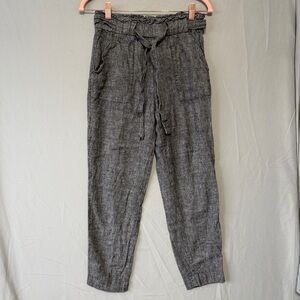Dynamite Womens Linen Blend Pants Size Small Grey Coastal Beach Vacation Neutral